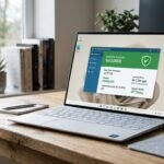 Windows Security malware protection interface on laptop display