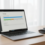 clean modern laptop workspace on desk